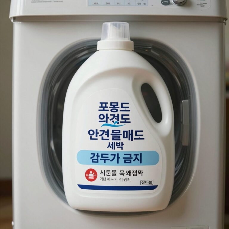 포몽드 인견쿨매트 세탁 라벨 설명 찬물 중성세제 건조기 금지 표시