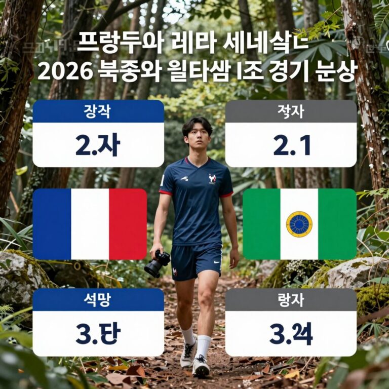 프랑스와 세네갈의 2026 북중미 월드컵 I조 경기 분석 그래픽