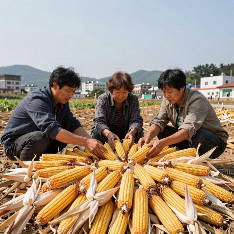 괴산 대학찰옥수수 알알이 박힌 갓 수확한 옥수수
