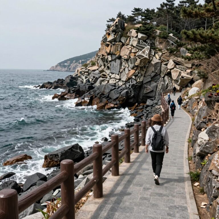 완도 금당도 교암청풍길 해안 절벽 트레킹 코스 풍경