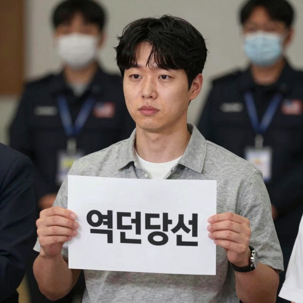 한동훈 무소속 후보 1표차 역전 당선 소감 발표 장면