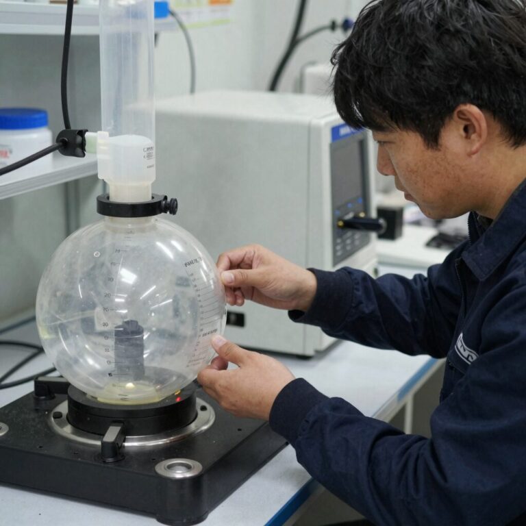 염화수소 가스 측정기 사용 모습, 안전 점검 현장
