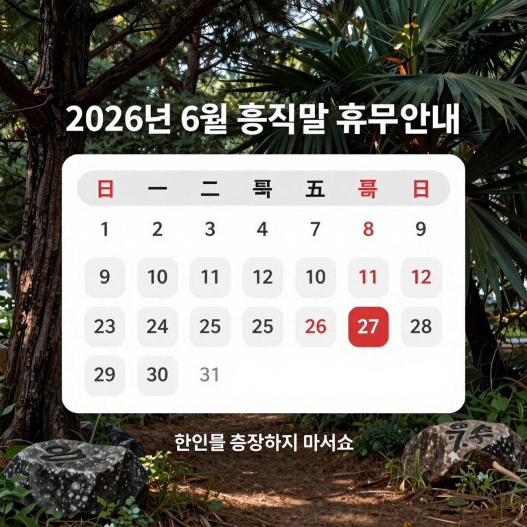 2026년 6월 홈플러스 지점별 휴무일 안내 표