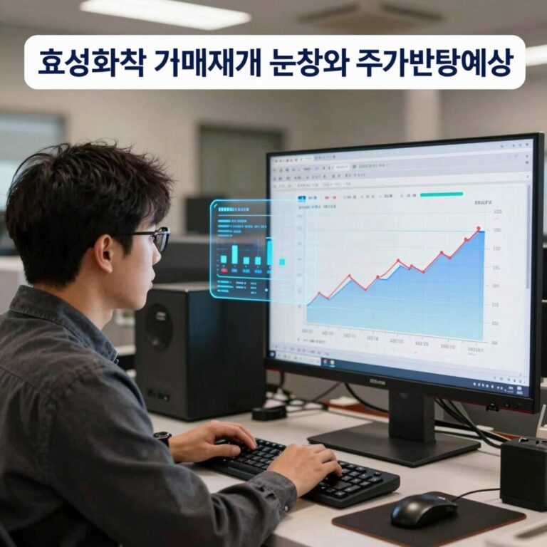 효성화학 거래재개 차트 분석 및 주가 변동 예상