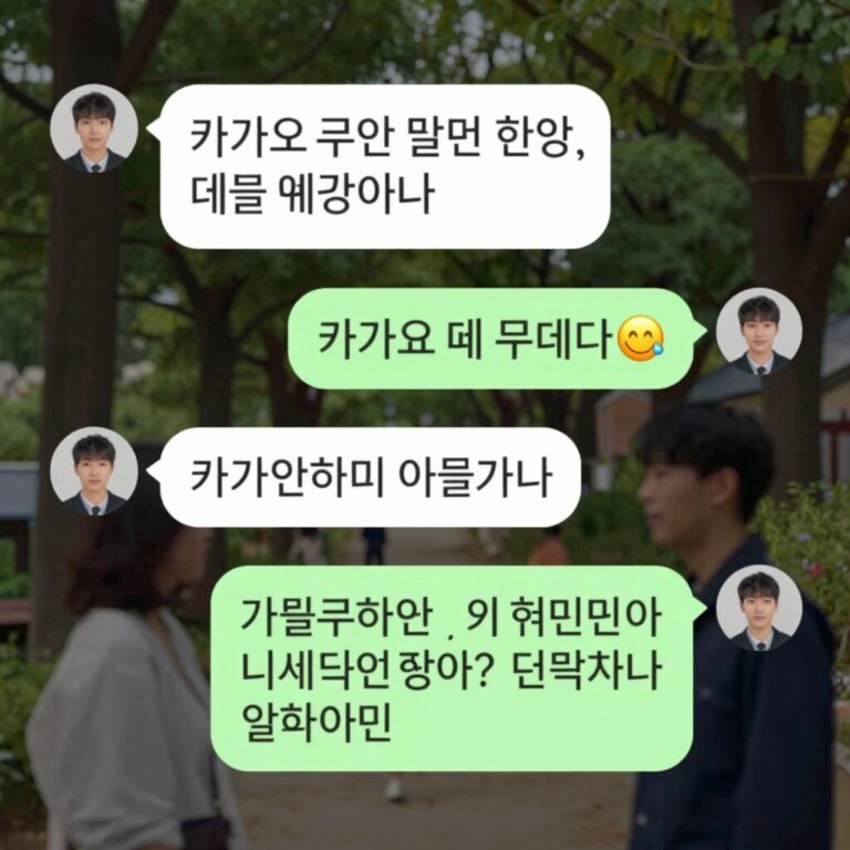 형님 저요를 활용한 카카오톡 대화 예시