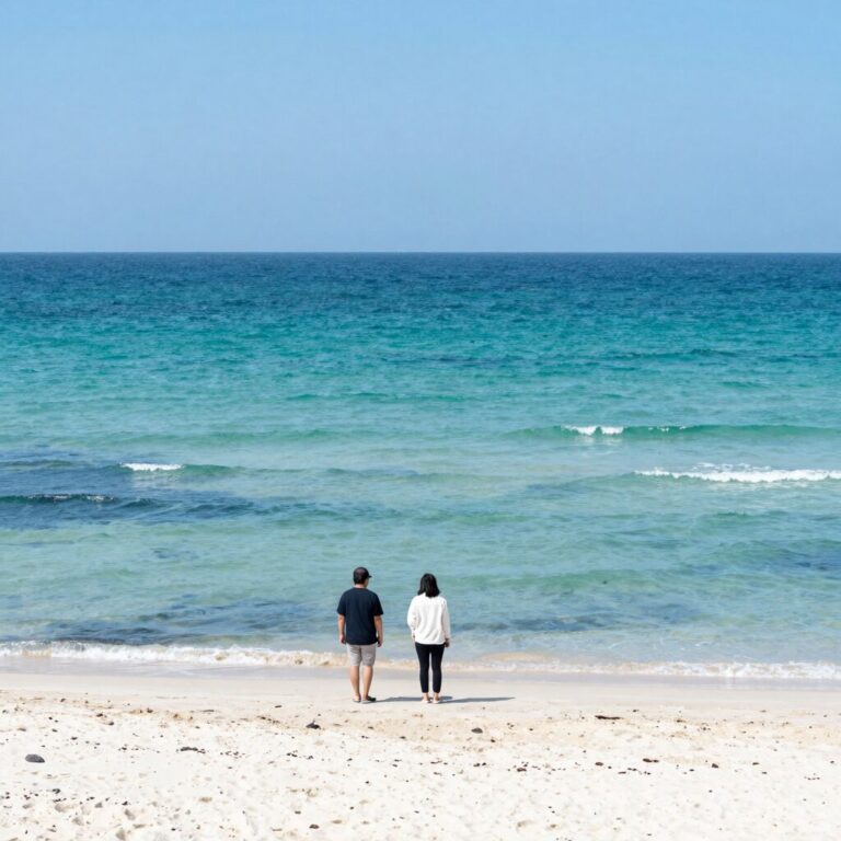 2026년 제주도 함덕해수욕장 에메랄드빛 바다와 백사장