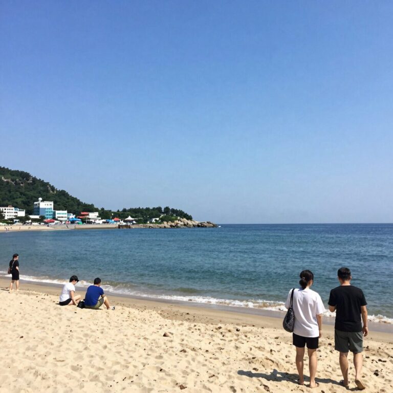 7월 휴가를 앞둔 여름 바다 풍경