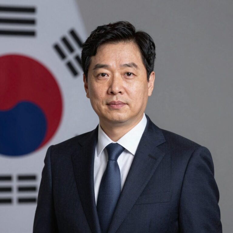 정점식 국회의원의 공식 프로필 사진으로 검사 시절의 차분한 이미지