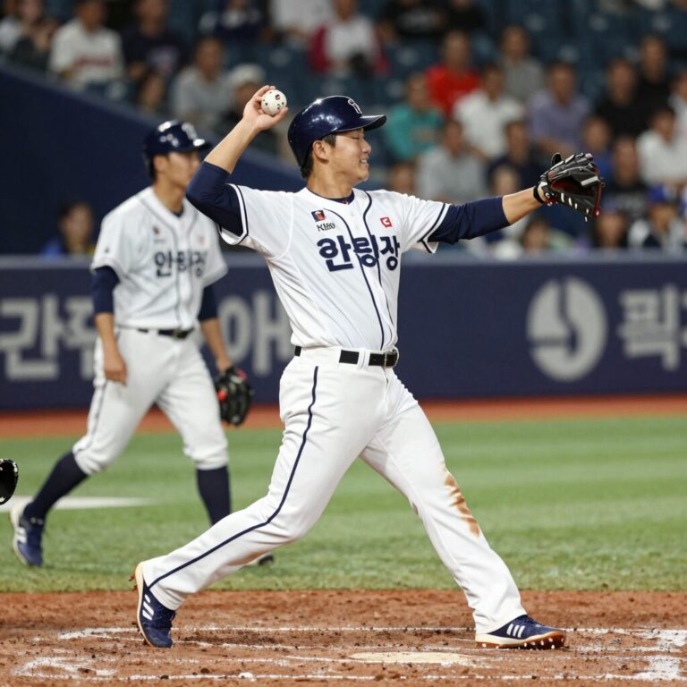 2026년 6월 둘째 주 KBO 리그 경기 장면, LG 트윈스 선수들이 홈런을 친 후 기뻐하는 모습