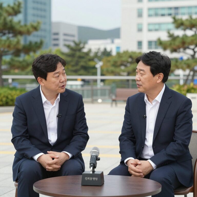 김정관 산업장관 유가 전망 인터뷰 AI 재구성 사진