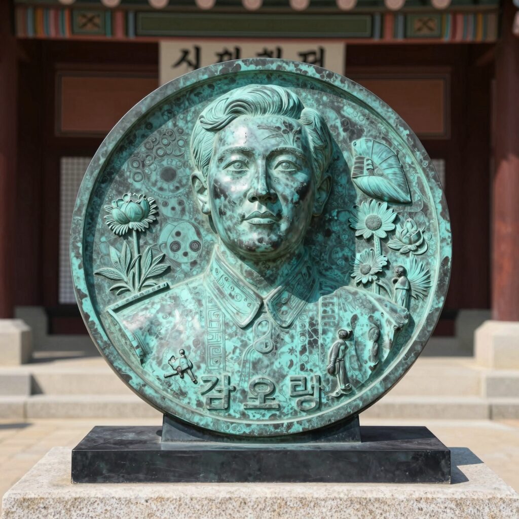 김오랑 중령 흉상, 국립서울현충원 호국영웅존에 설치된 청동 흉상 전경