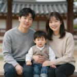 김무열 윤승아 부부가 아들과 함께 찍은 가족 사진으로 따뜻한 분위기가 느껴진다