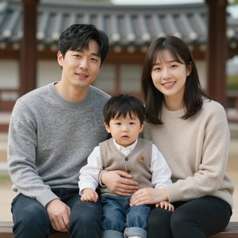 김무열 윤승아 부부가 아들과 함께 찍은 가족 사진으로 따뜻한 분위기가 느껴진다