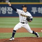 키움 히어로즈 히우라 투구 모습, 강력한 패스트볼과 체인지업으로 타자 상대