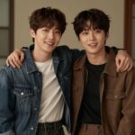 공명 동생 도영 특별한 인연 SF9 공명과 NCT 도영이 함께 찍은 사진, 두 사람이 밝게 웃으며 어깨동무를 하고 있다