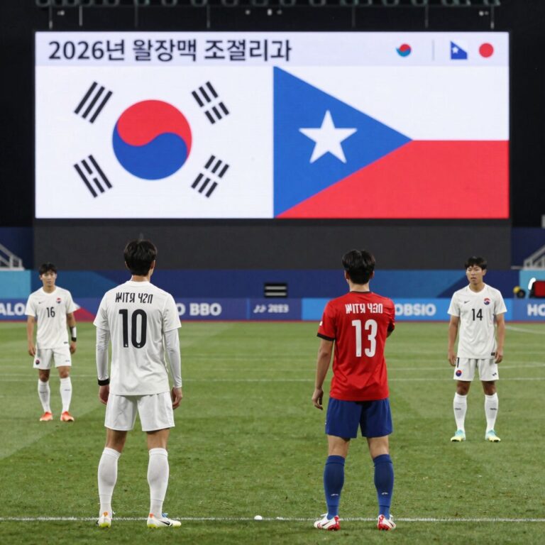 2026년 월드컵 조별리그 한국과 체코의 경기 장면