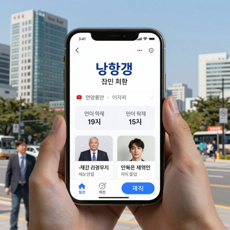 대한항공 공식 홈페이지 메인 화면과 모바일 체크인 메뉴