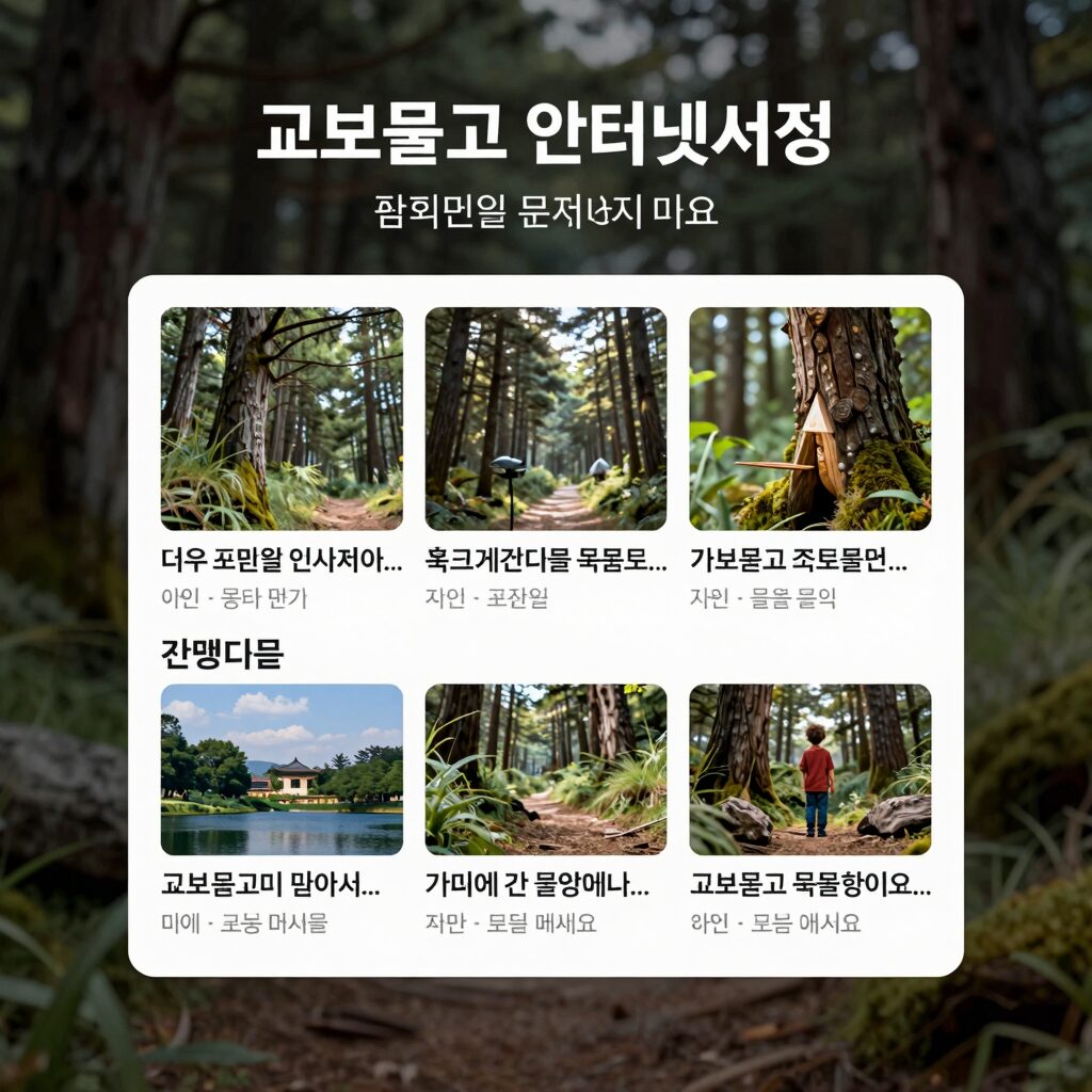 교보문고 인터넷서점 메인 화면