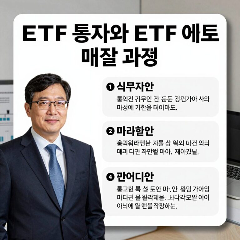 이찬진 금감원장의 ETF 투자와 아파트 매각 과정을 설명하는 인포그래픽