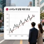 정부 지원 확정 피지컬AI 관련주 LG이노텍 주가 쌍봉 패턴 차트 분석