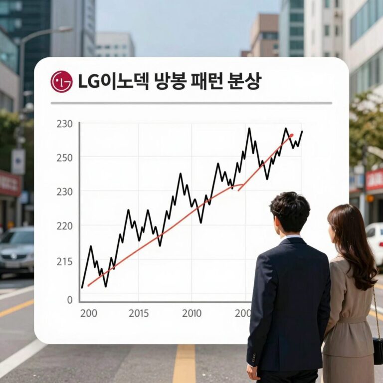 LG이노텍 주가 쌍봉 패턴 차트 분석