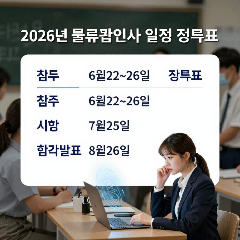 2026년 물류관리사 시험 일정 정리표: 접수 6월22~26일, 시험 7월25일, 합격발표 8월26일
