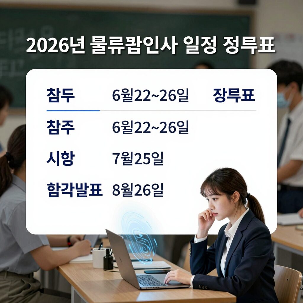 2026년 물류관리사 시험 일정 정리표: 접수 6월22~26일, 시험 7월25일, 합격발표 8월26일