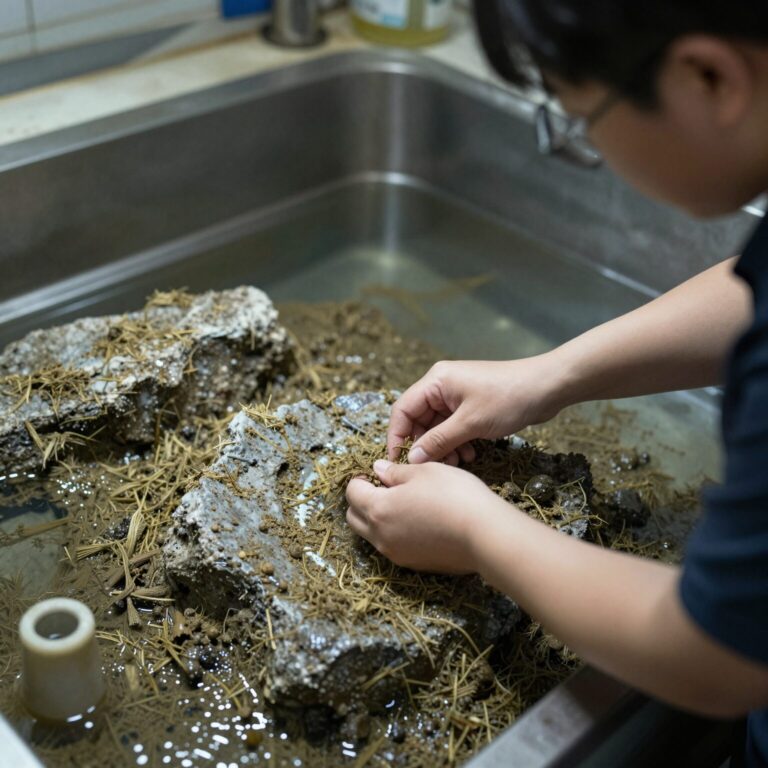 비파열매 세척과 손질 과정 사진