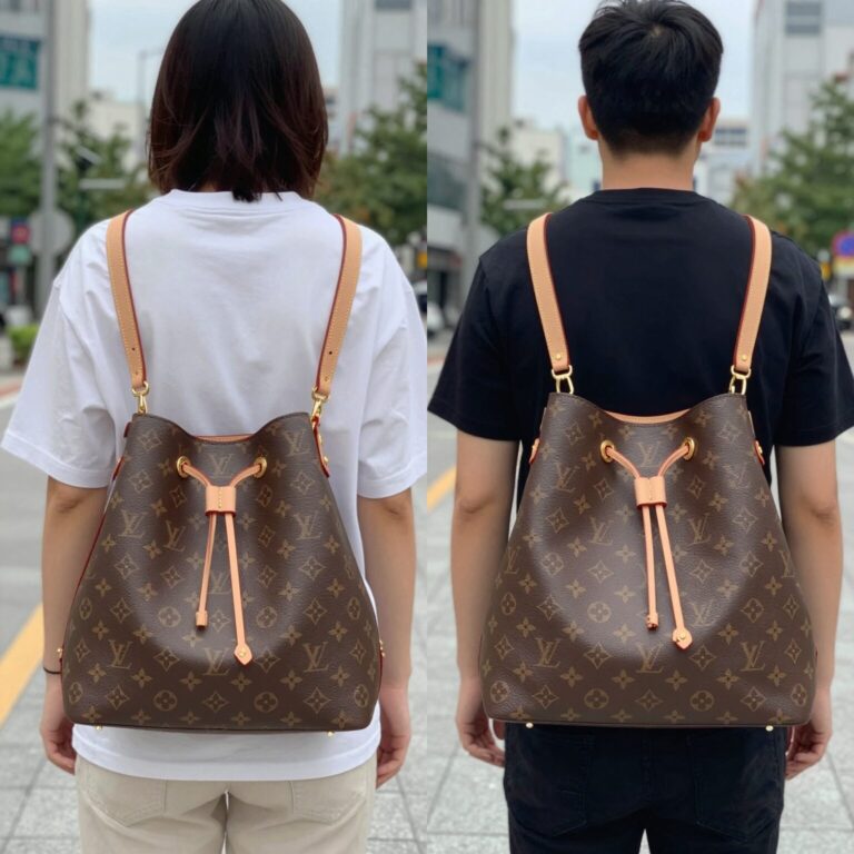 루이비통 쁘띠 노에 버킷백 가죽 교체 전 후 비교 사진