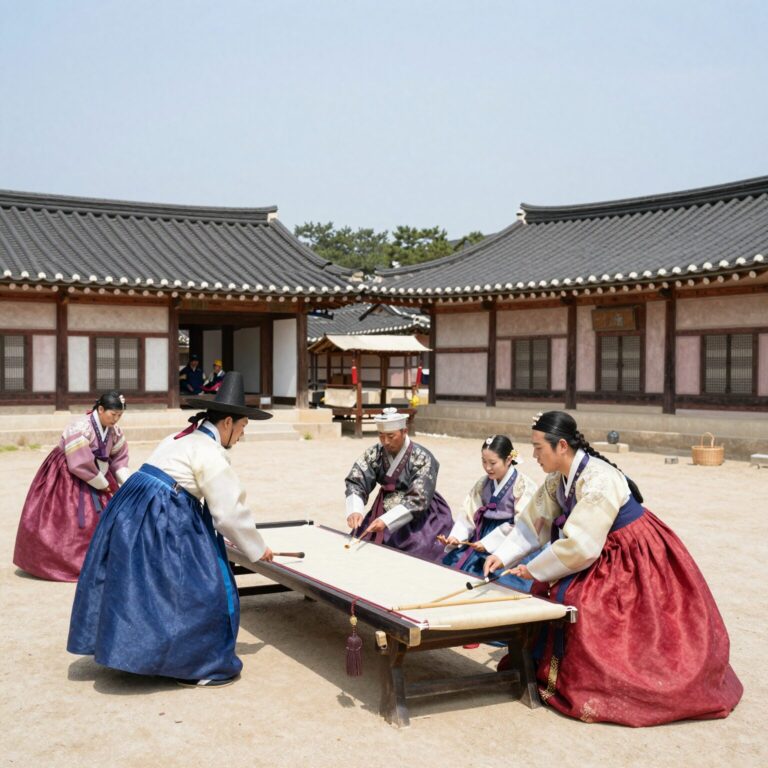 매관매직의 역사적 배경을 나타내는 조선 시대 공명첩과 관직 거래 장면