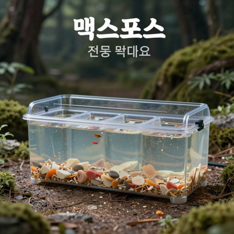 맥스포스 겔과 전용 먹이통 설치 예시