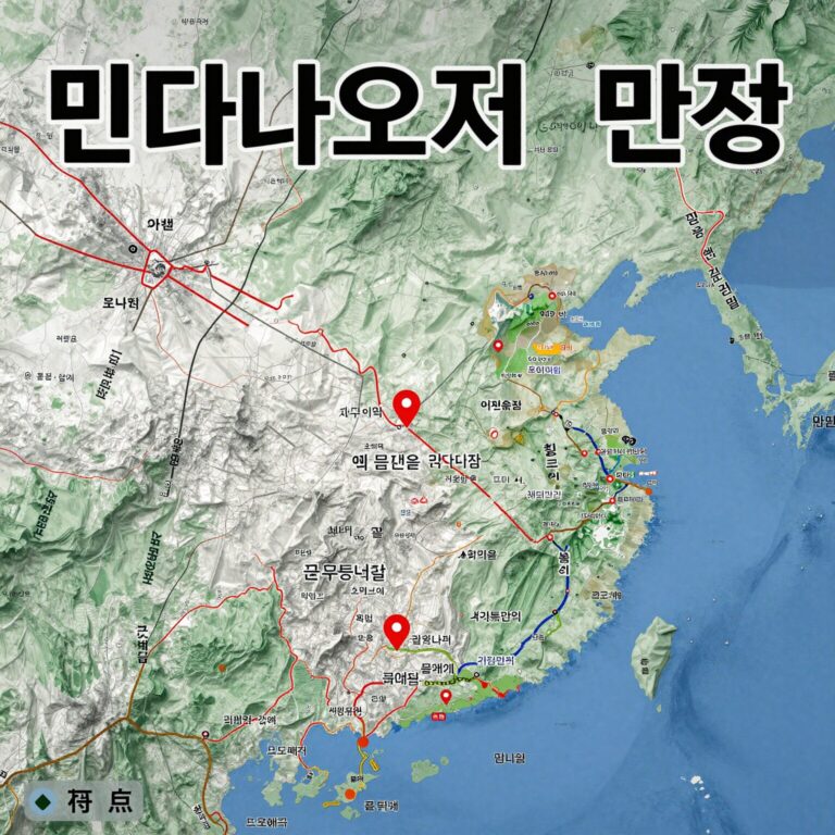 민다나오 지진 발생 위치와 주요 여행지 거리를 보여주는 지도