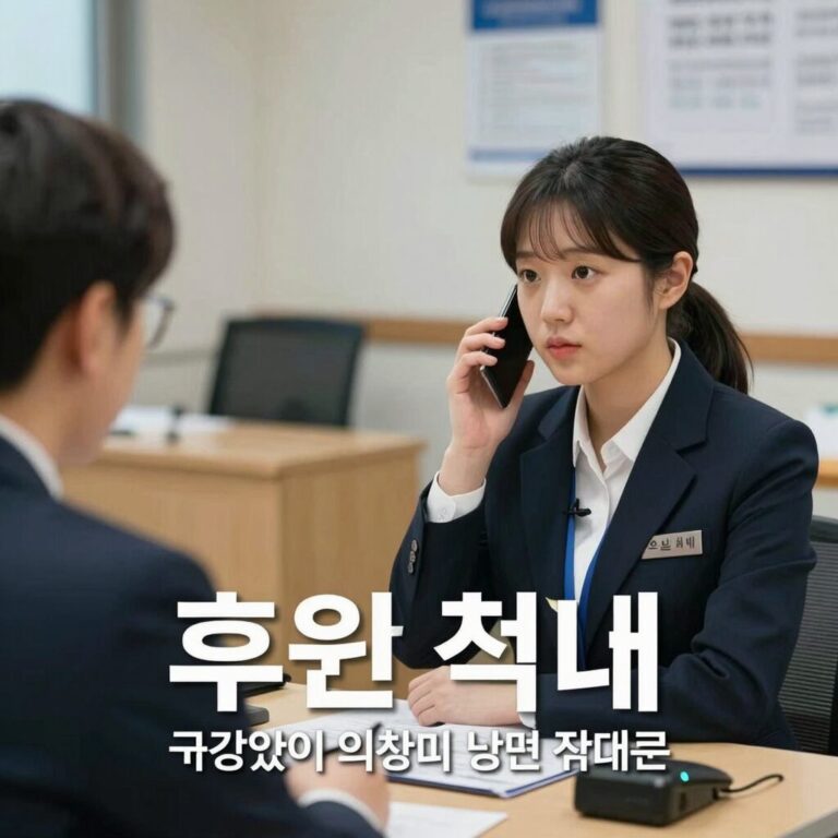 국경없는 의사회 고객센터 상담원이 전화로 후원 취소를 안내하는 모습