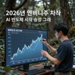 2026년 엔비디아 주가 차트와 AI 반도체 시장 성장 그래프