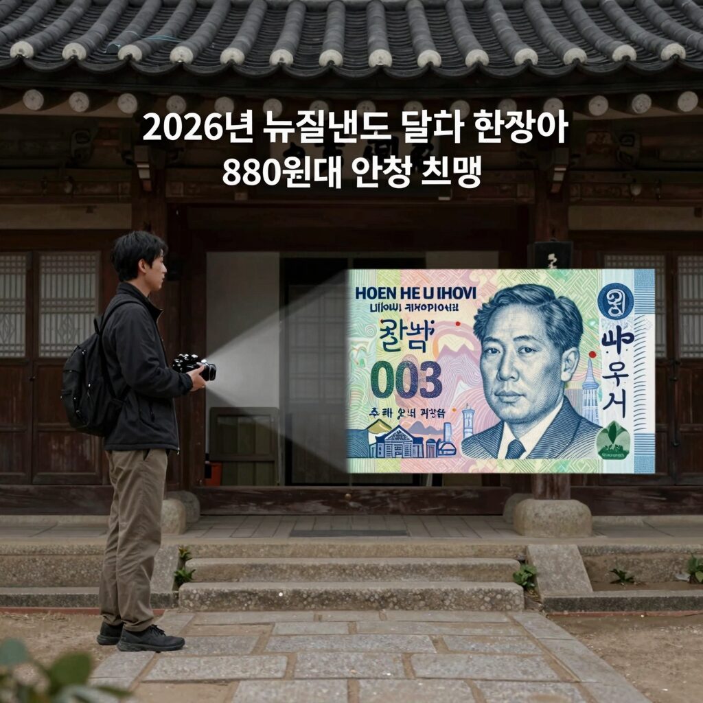 2026년 뉴질랜드 달러 원화 환율 추세 차트, 880원대 안정 흐름