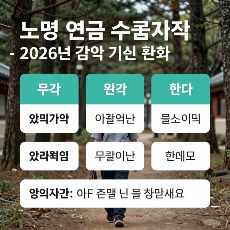 노령연금 수급자격 2026년 감액 기준 완화와 환급 정보 인포그래픽