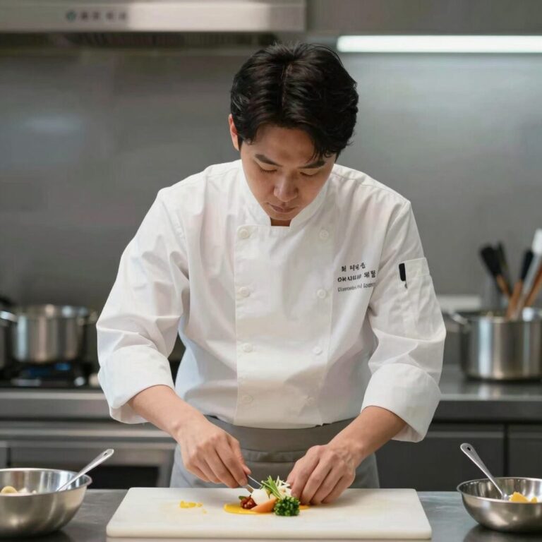 박은영 셰프의 요리하는 모습