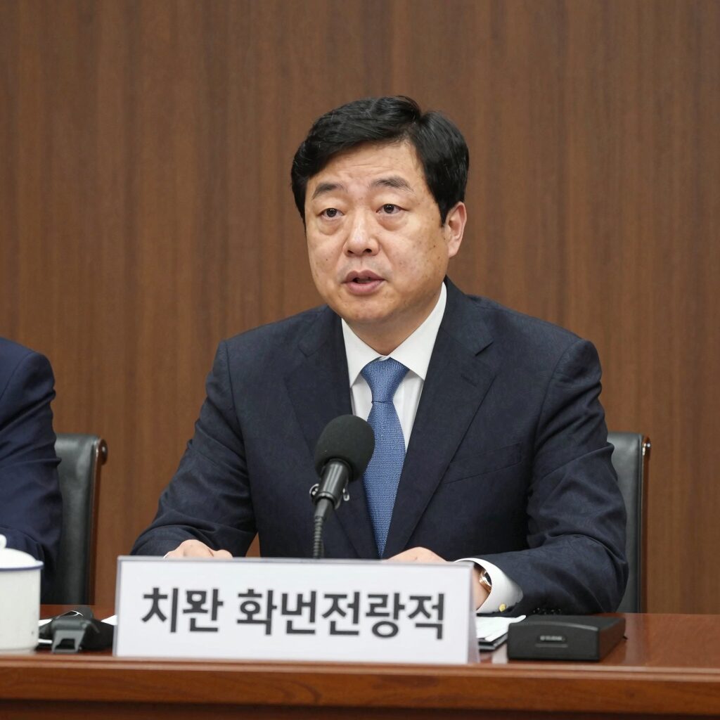 박정보 서울경찰청장이 기자회견에서 치안 혁신 전략을 발표하고 있다