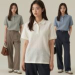 폴로 린넨 셔츠 여성 XS 완벽 선택 여성 폴로 린넨 셔츠 XS 사이즈 착용 모습과 다양한 스타일링 연출