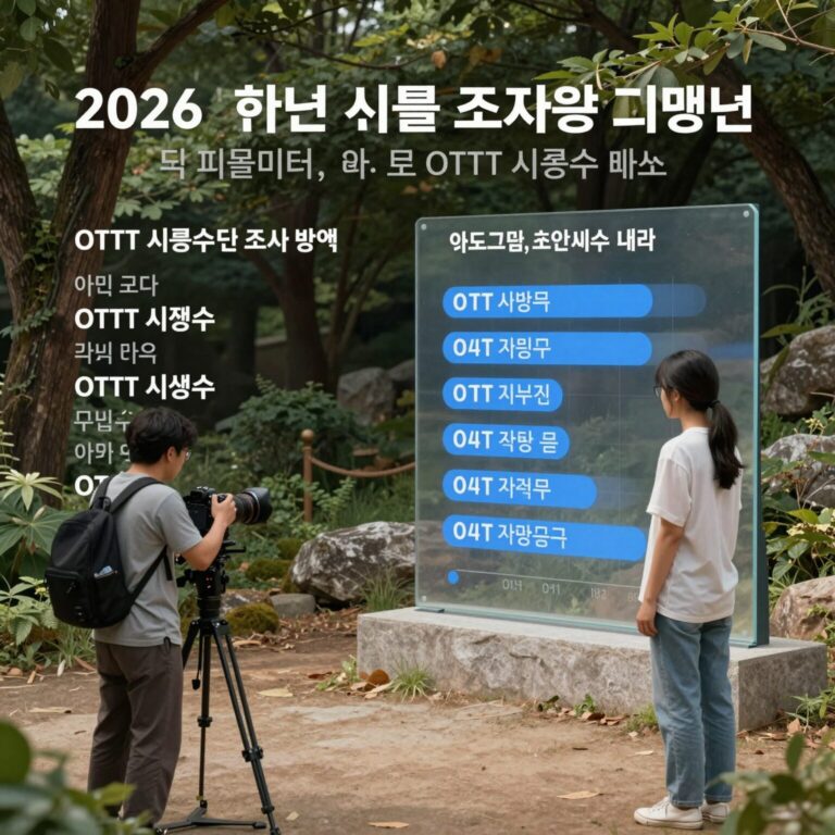 2026년 한국 시청률 조사 방식 피플미터와 OTT 시청수 비교 그래프