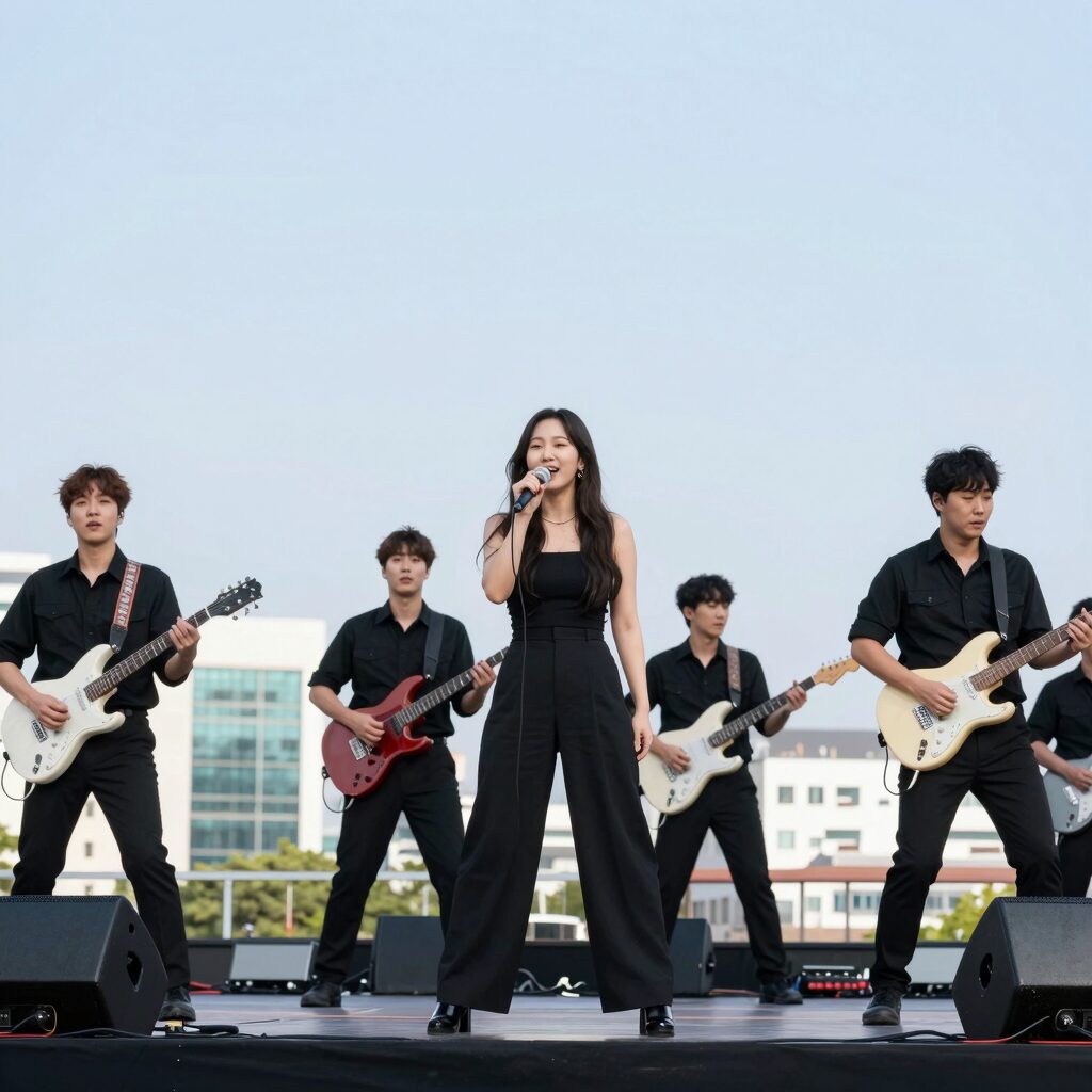불후의 명곡 우승자 송클레어가 무대에서 웅장한 팝페라 공연을 펼치는 모습