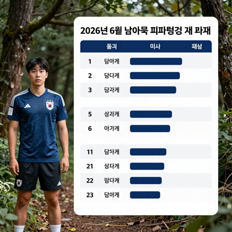 2026년 6월 남아공 피파랭킹 순위 그래프