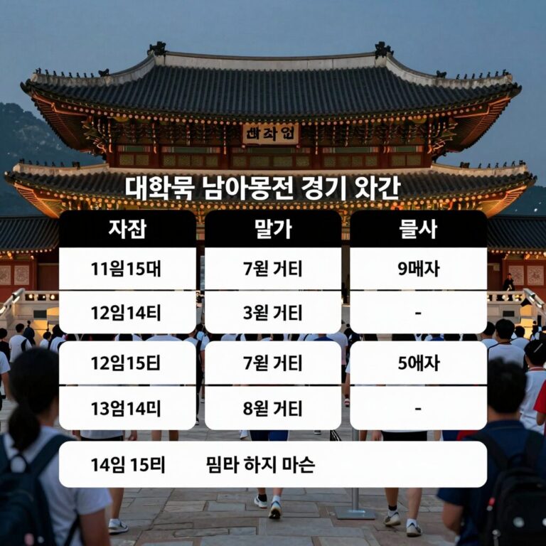대한민국 남아공전 경기 일정과 광화문 거리응원 시간 안내 표