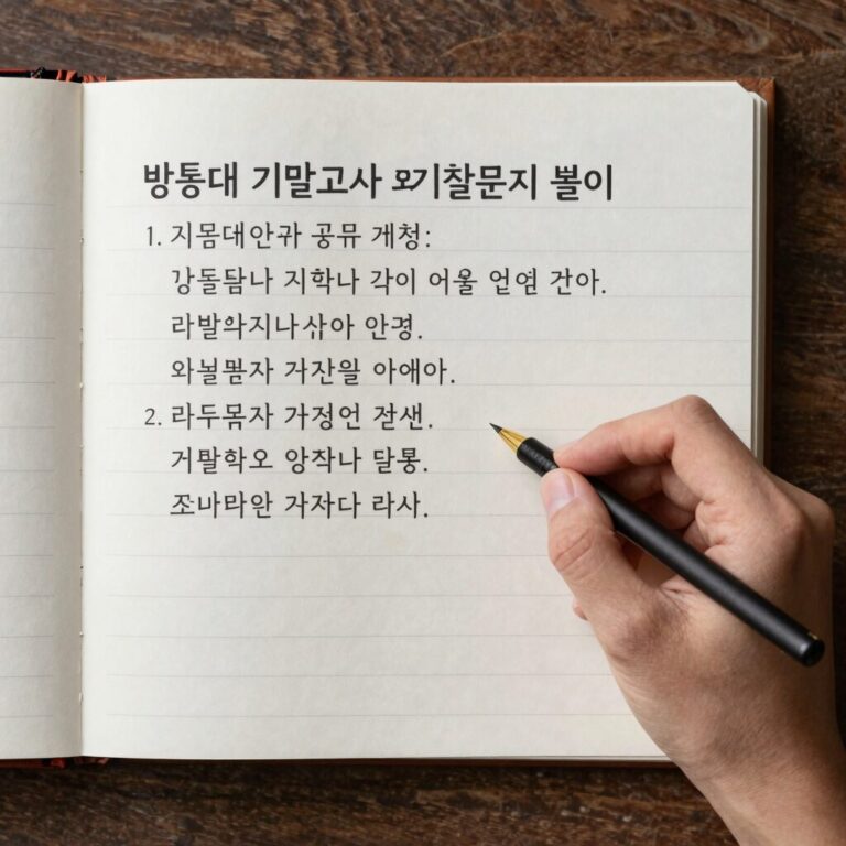 방통대 기말고사 공부 계획과 기출문제 풀이 노트
