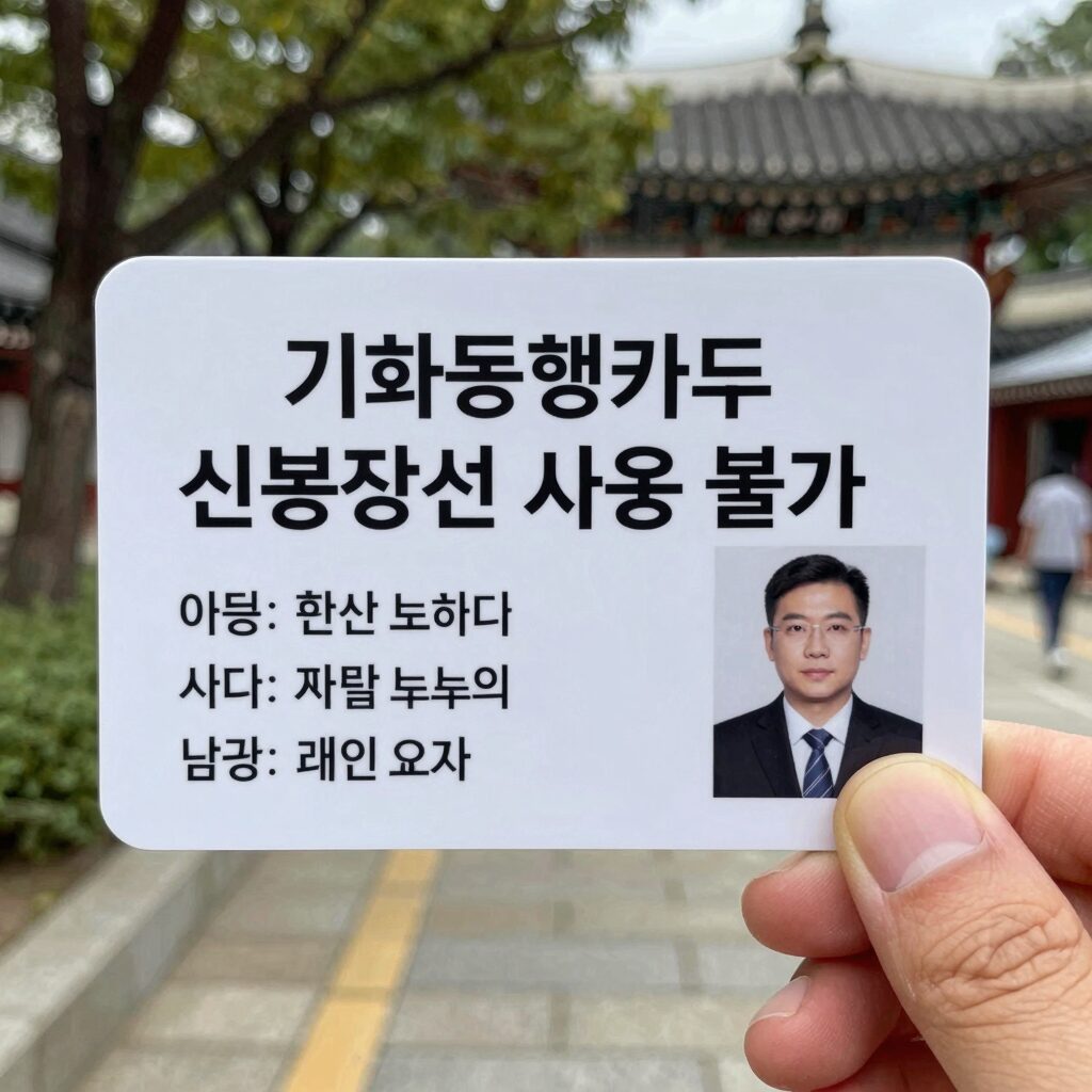기후동행카드 신분당선 사용 불가 안내 이미지