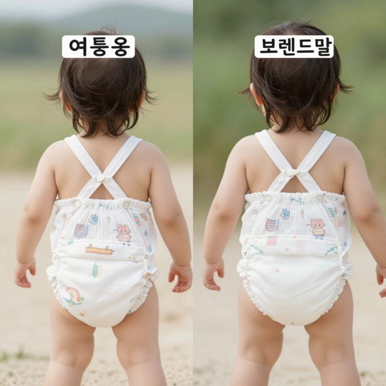 여름용 기저귀 브랜드별 비교 사진 통기성 흡수력 착용감 차이