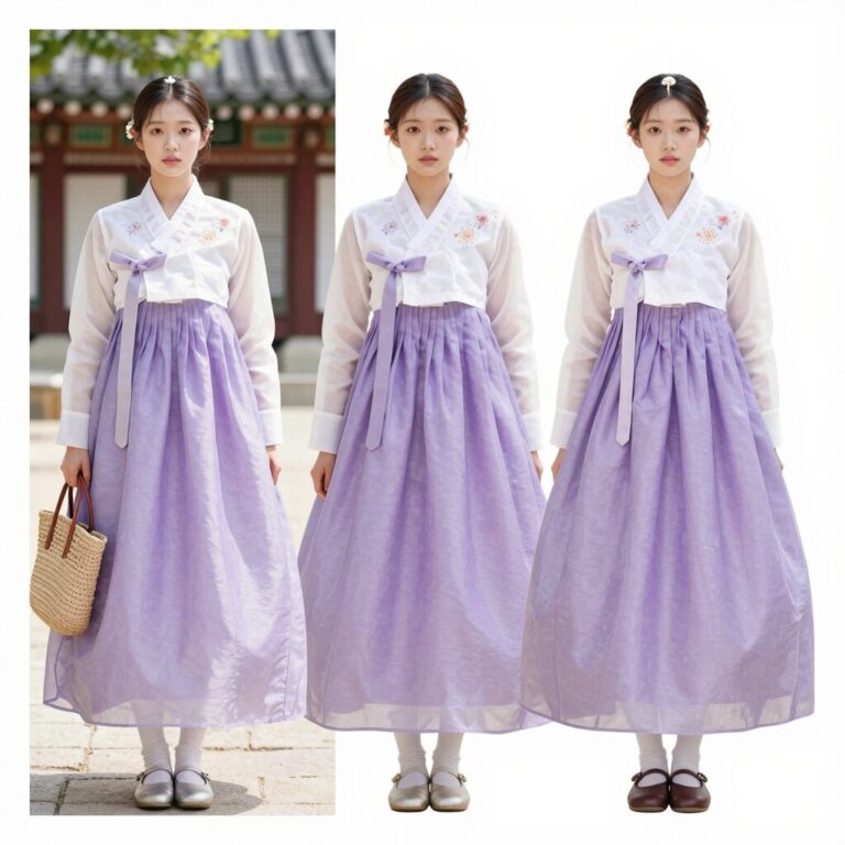 여름 여자 마남방 스타일링 예시 라벤더 컬러 룩