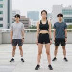 땀 체질 개선을 위한 가벼운 운동 모습