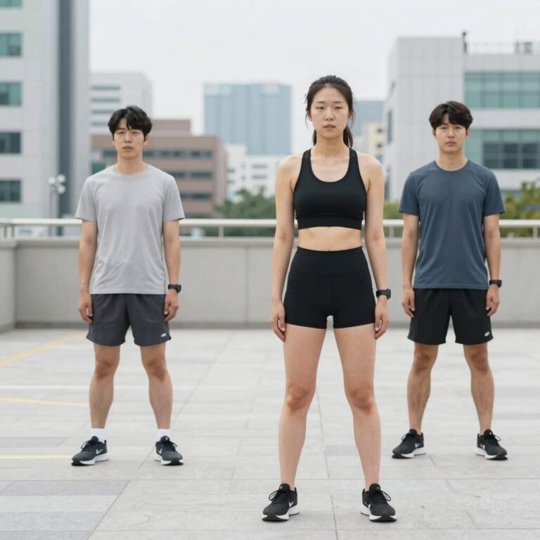 땀 체질 개선을 위한 가벼운 운동 모습