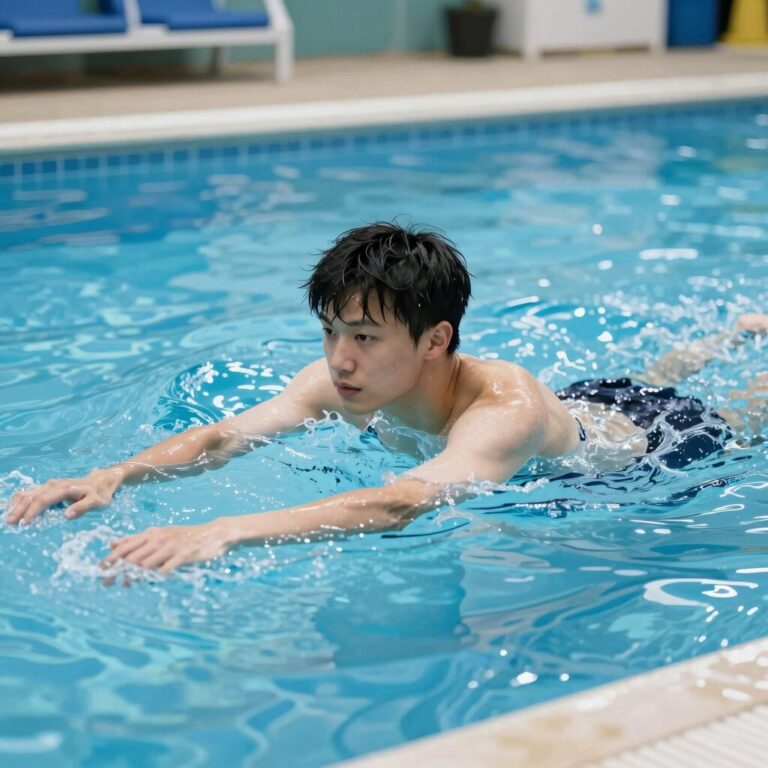 수영장 안전 수칙과 사고 예방을 강조하는 이미지